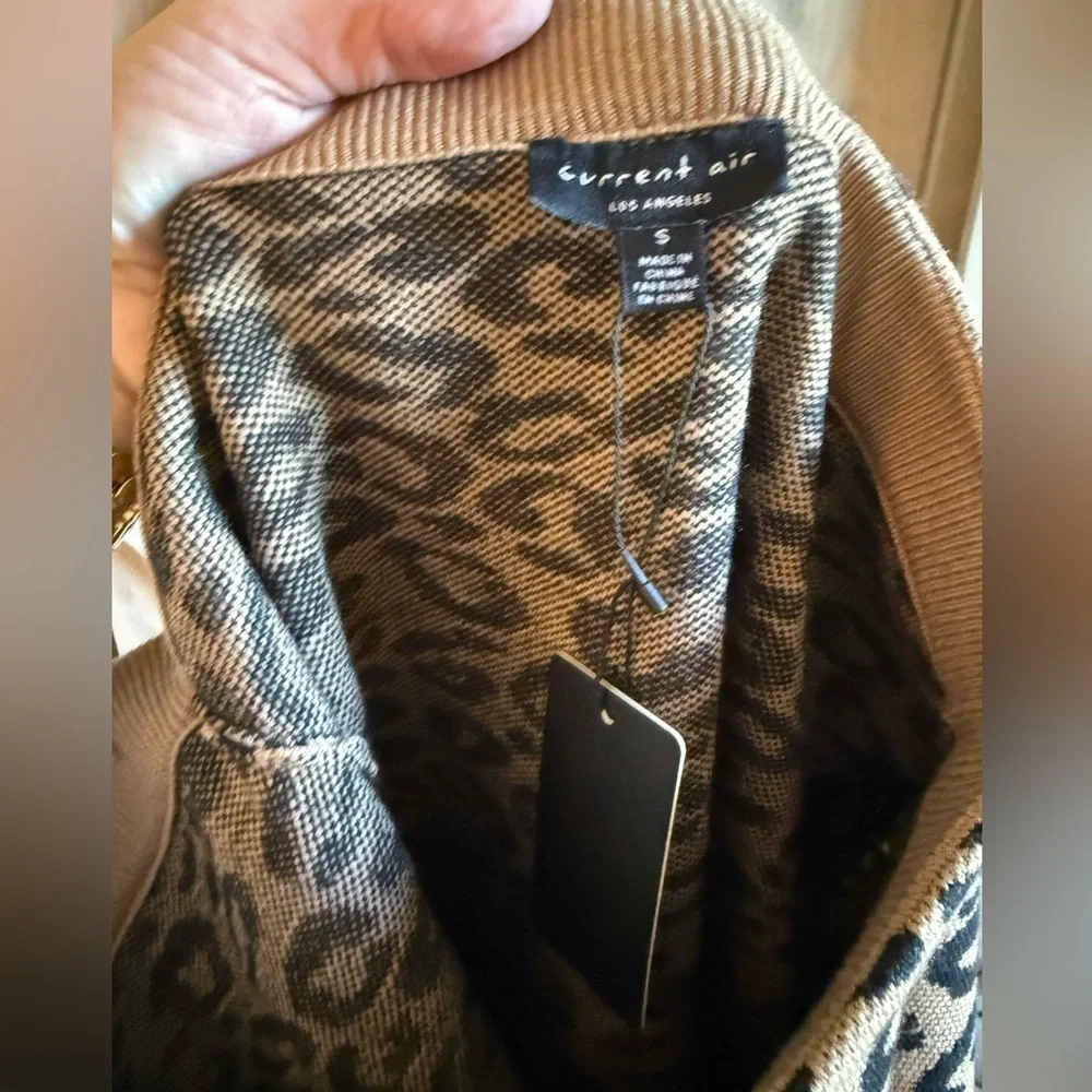 NWT Current Air Leopard Knit Midi Pencil Skirt